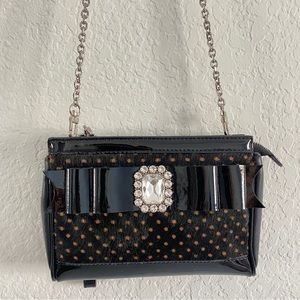 My flat in London crystal embellished bow bag